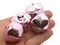 4 30mm Shiny Light Pink Jingle Bells Christmas Sleigh Bell Charms